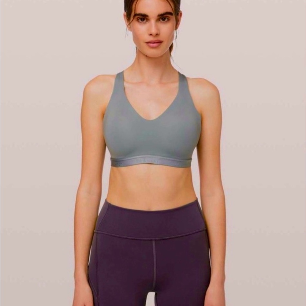 Lululemon Gray Speed Up Bra, Size 8 *High Support for C/D Cup